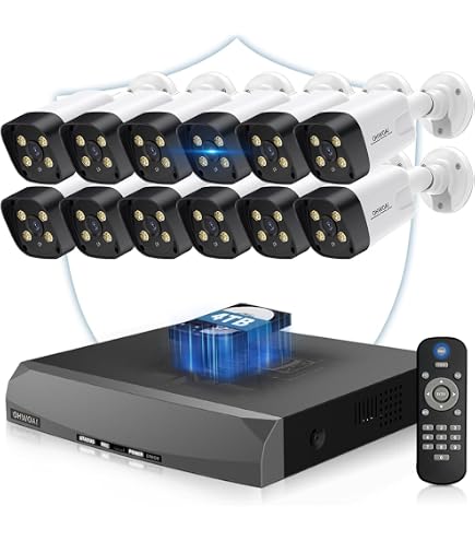 Amazon.co.jp: Q-See 防犯カメラ バレットカメラ4台 + 4chDVR 1TB HDD